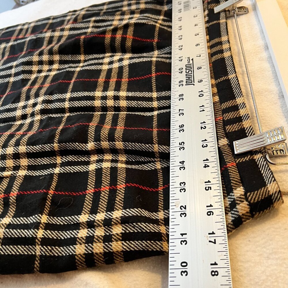 Briggs NY Pencil Skirt 14 Vtg Plaid Tassel Wool Tartan Office Christmas Party - Picture 8 of 9